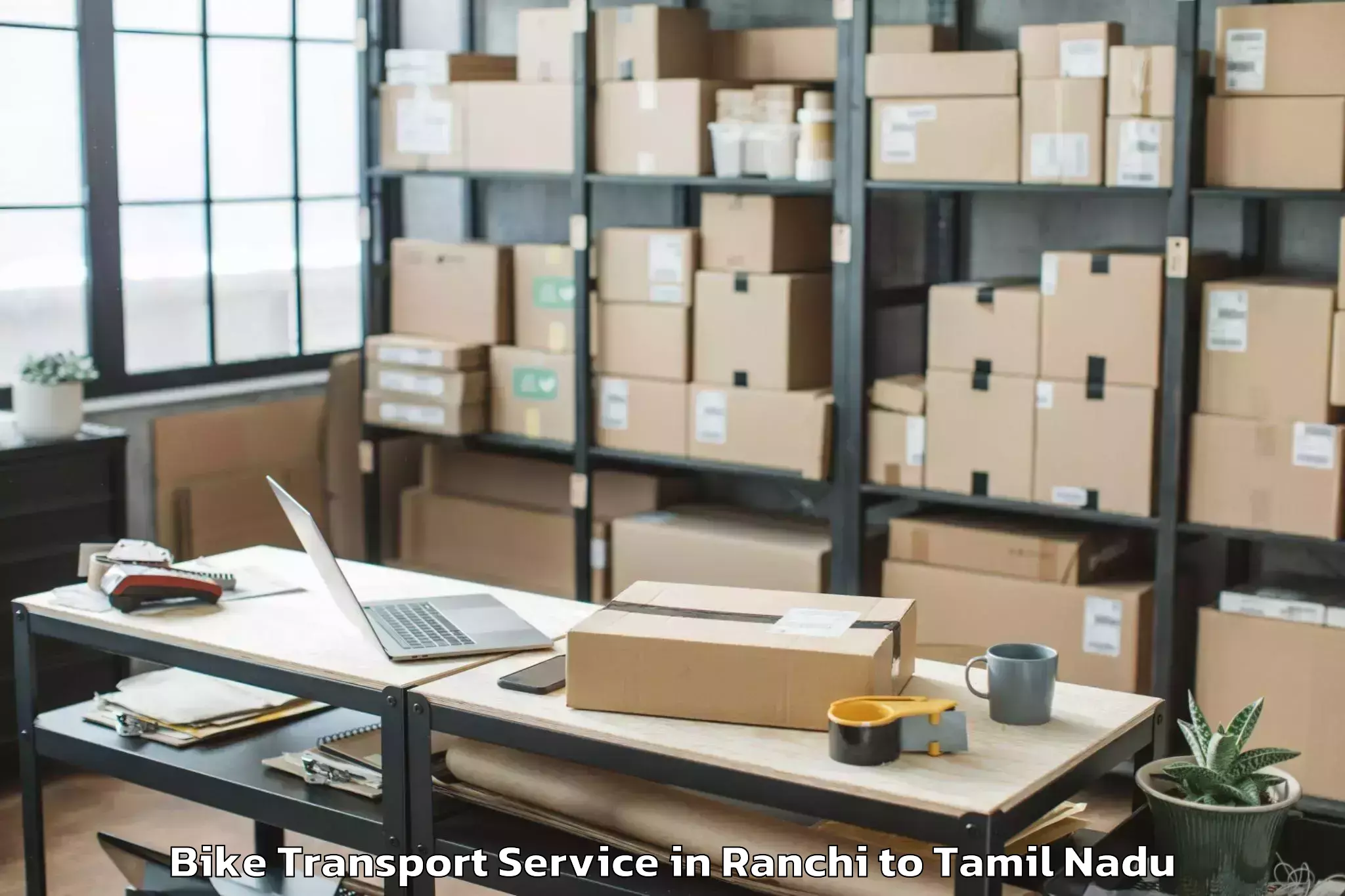 Book Your Ranchi to Sankarankoil Bike Transport Today